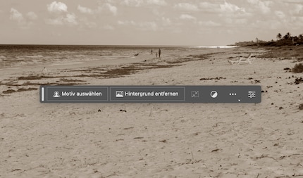 La piccola barra di menu si regola automaticamente in base alla fase di lavoro.