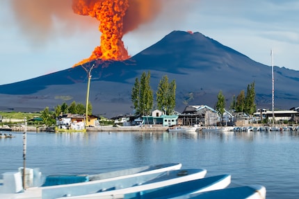 Il vulcano è davvero bello.