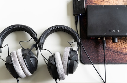 My experimental set-up for the blind test.