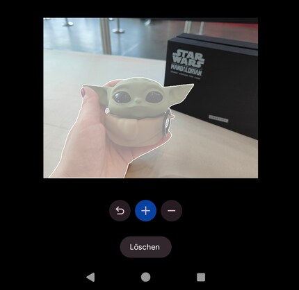 Here's what the marker for the object to be enlarged looks like in the app.