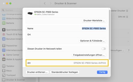 Attenzione, così non va bene! Se per la stampante leggi «AirPrint», devi ripetere l’installazione.
