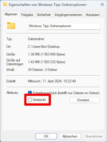 In questo modo puoi nascondere una cartella.