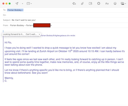 L'intelligenza artificiale fornisce idee per le risposte alle e-mail.