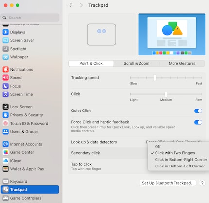 Torna a fare clic con il tasto destro del mouse.
